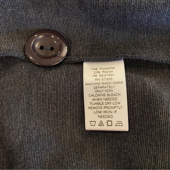 Susan Graver women Small Neutral Charcoal Gray 1 Button Blazer ruched sleeves - Picture 7 of 8